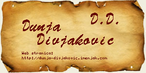 Dunja Divjaković vizit kartica